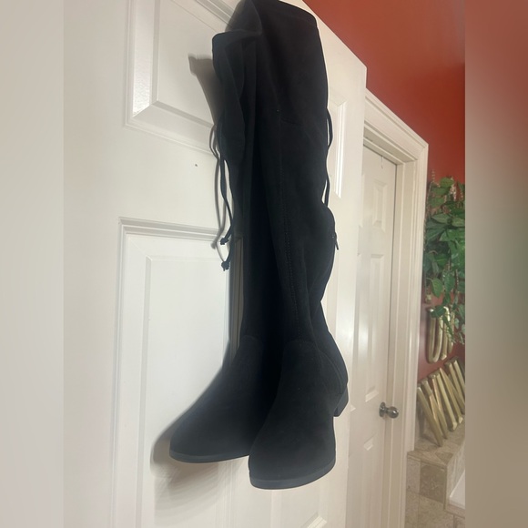NoBo Women's Suede Lace Up Over-the-Knee Boots - Picture 1 of 8